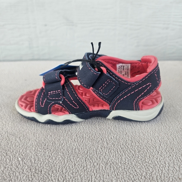 Timberland Adventure Seeker 2-Strap Sandal Navy Pink Toddler SZ 6 Hook & Loop - Picture 3 of 12